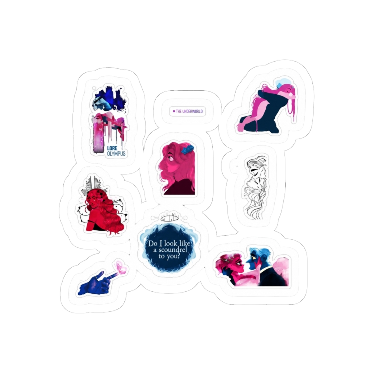 BEST SELLING Lore Olympus Memorable Moments Webtoon Art Sticker/Magnet Value Pack #2