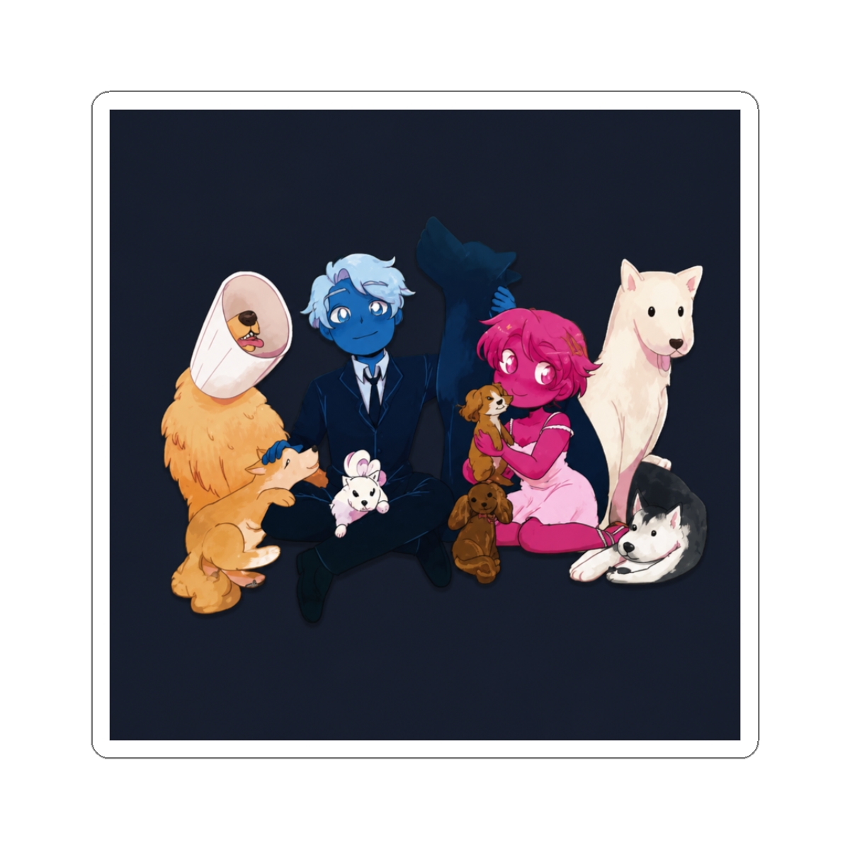 lore olympus doggy family Sticker
