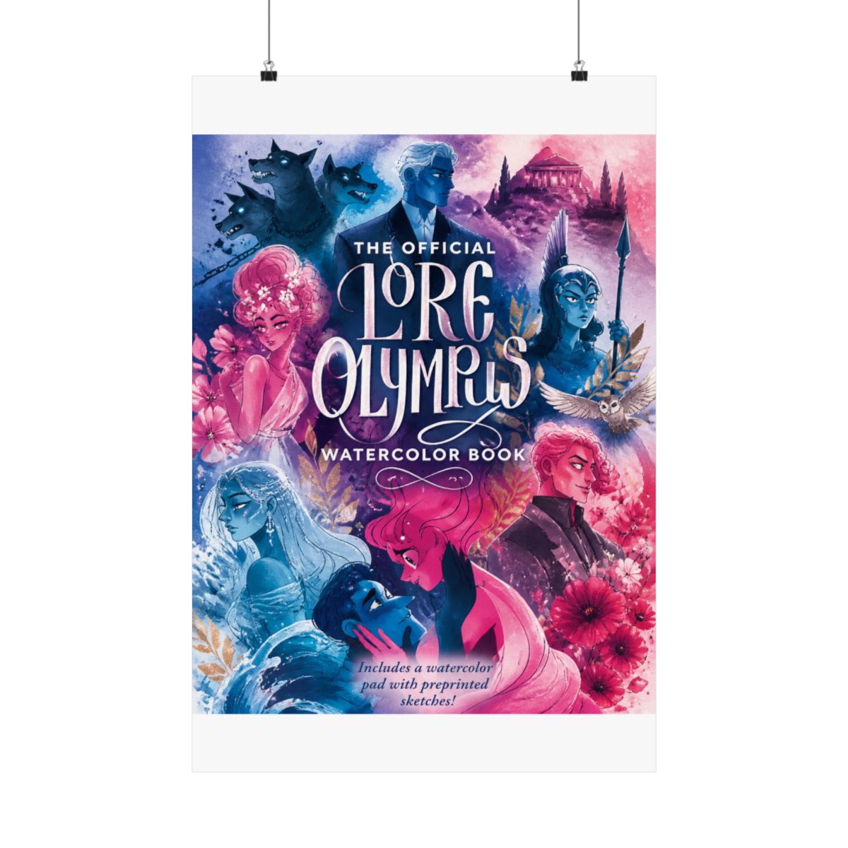 The Official Lore Olympus Watercolor Book: 20 simple watercolor lessons inspired by the #1 New York Times bestselling series and WEBTOON phenomenon ―... a watercolor pad with preprinted sketches!