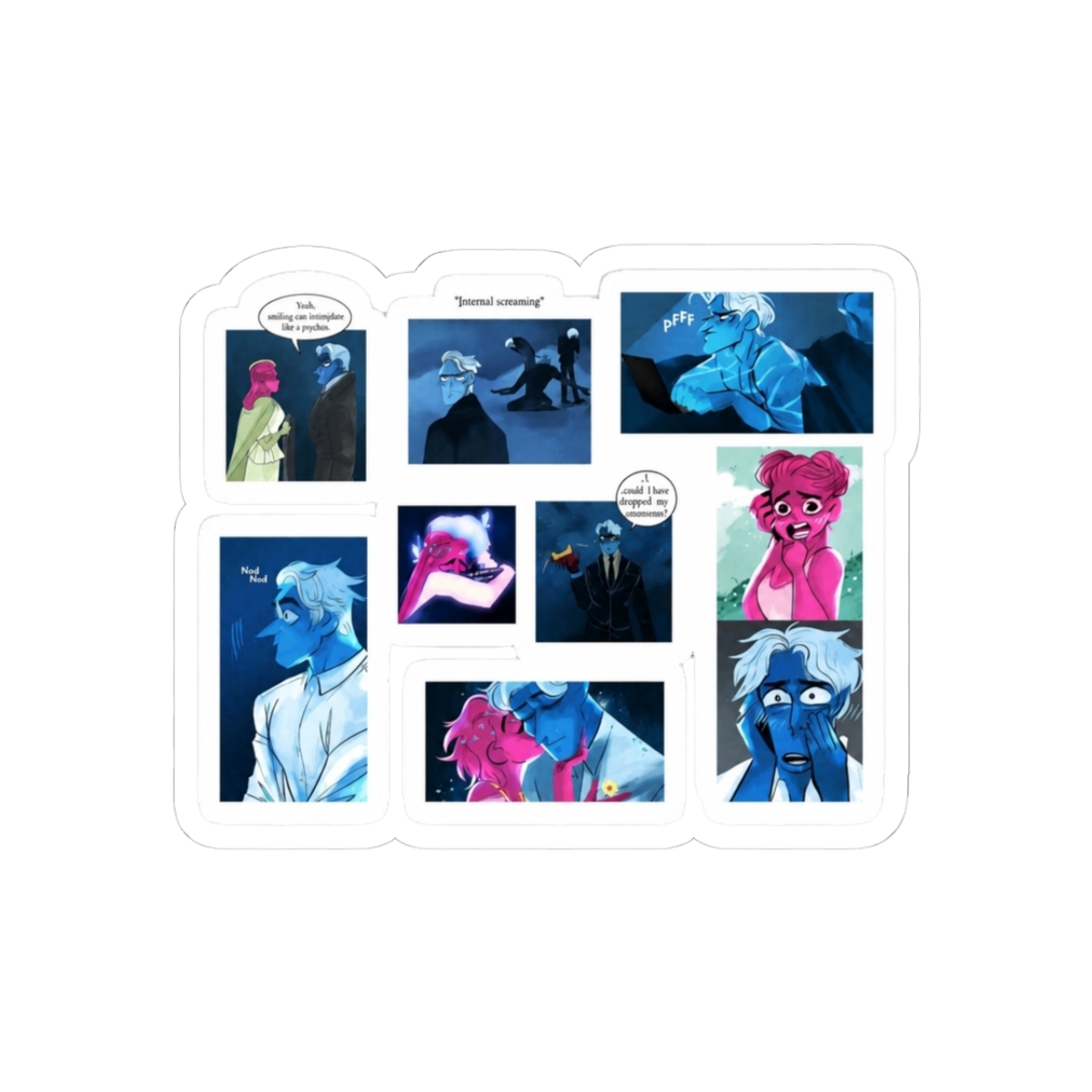 Lore Olympus Hades Memorable Moments Webtoon Art Sticker/Magnet Value Pack #3