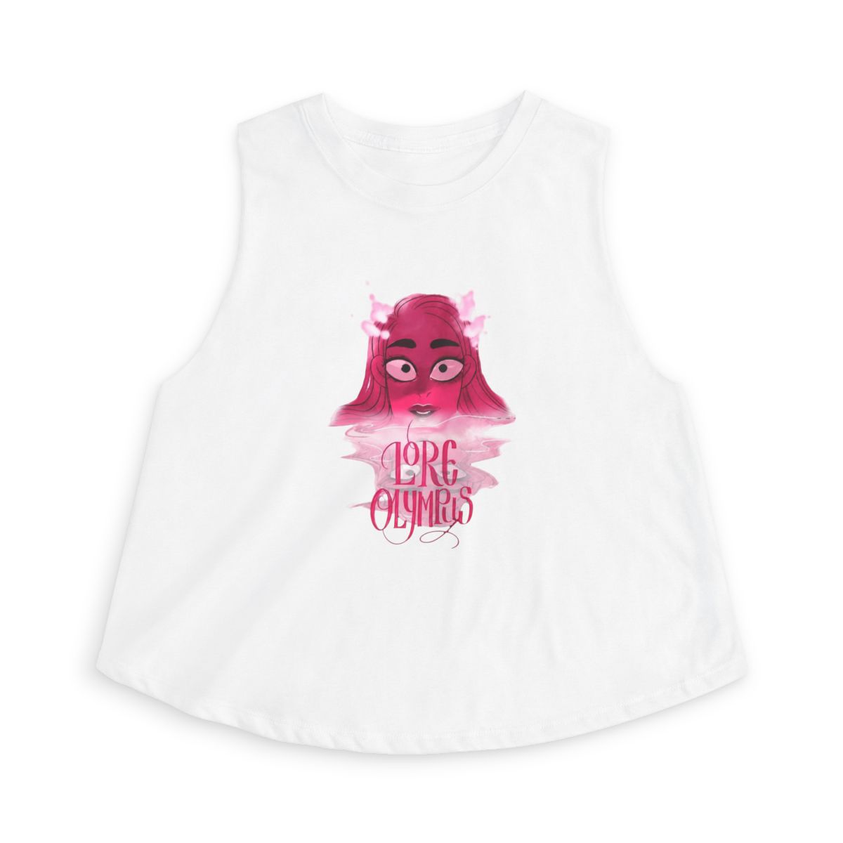 WEBTOON Lore Olympus Persephone Swimming Short Sleeve White Crop Top-XS at Amazon Clothing store - Official Creator merchandise